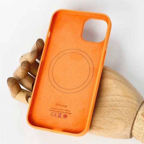 Чохол LUX Silicone Case на iPhone 13 Pro Marigold with MagSafe